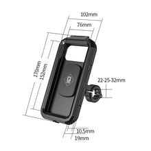 Load image into Gallery viewer, Kewig Bicycle Motorcycle Waterproof Box Mobile Phone Bracket Riding Touch Mobile Phone Fixed Seat, Small Handlebar Installation, Large Handlebar Installation