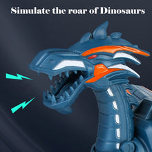 Load image into Gallery viewer, Electric Mechanical Dinosaur Toy Simulation Animal Toy Multifunctional Sound And Light Toy, Style:, Spray-Blue, Spray-Dark Black, No Spray-Gray, No Spray-Green