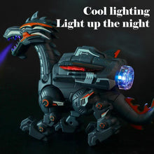 Load image into Gallery viewer, Electric Mechanical Dinosaur Toy Simulation Animal Toy Multifunctional Sound And Light Toy, Style:, Spray-Blue, Spray-Dark Black, No Spray-Gray, No Spray-Green