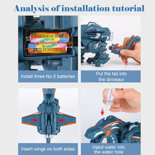 Load image into Gallery viewer, Electric Mechanical Dinosaur Toy Simulation Animal Toy Multifunctional Sound And Light Toy, Style:, Spray-Blue, Spray-Dark Black, No Spray-Gray, No Spray-Green
