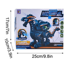 Load image into Gallery viewer, Electric Mechanical Dinosaur Toy Simulation Animal Toy Multifunctional Sound And Light Toy, Style:, Spray-Blue, Spray-Dark Black, No Spray-Gray, No Spray-Green