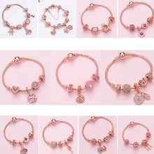 Load image into Gallery viewer, Women Rose Gold Beaded Bracelet, SL124 18cm, SL124 19cm, SL124 20cm, SL125 18cm, SL125 19cm, SL125 20cm, SL126 18cm, SL126 19cm, SL126 20cm, SL128 18cm, SL128 19cm, SL128 20cm, SL129 18cm, SL129 19cm, SL129 20cm, SL130 18cm, SL130 19cm, SL130 20cm     ...
