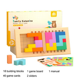 Children Thinking Logic Cube Game Wooden Variety Jigsaw Puzzle Building Block Toys