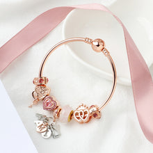 Load image into Gallery viewer, MGZ03 Rose Gold Love Heart Lock Decorative Bracelet, Length:, 18cm, 19cm, 20cm