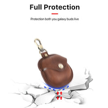 Load image into Gallery viewer, CONTACTS FAMILY CF1119 Pro For Galaxy Buds Pro Crazy Horse Texture Clamshell Earphone Protective Leather Case with Hook