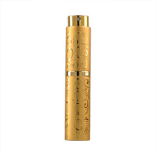 Load image into Gallery viewer, 2 PCS Embossed Rotating Perfume Bottle Metal Discharge Bottle Sterilizing Alcohol Spray Bottle, 10ml