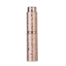 Load image into Gallery viewer, 2 PCS Embossed Rotating Perfume Bottle Metal Discharge Bottle Sterilizing Alcohol Spray Bottle, 10ml