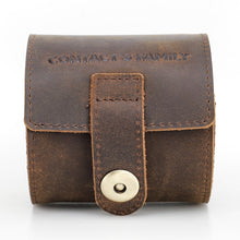Load image into Gallery viewer, Contacts Family CF1125 Single Watch Position Crazy Horse Leather Watch Box Round Watch Storage Box, CF1125