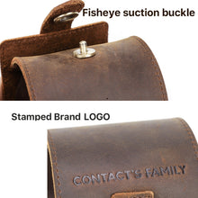 Load image into Gallery viewer, Contacts Family CF1125 Single Watch Position Crazy Horse Leather Watch Box Round Watch Storage Box, CF1125