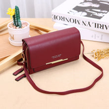 Load image into Gallery viewer, Ladies Wallet Large Capacity Multi-Function Shoulder Bag, Red, Wine Red, Blue, Black, Pink, Brown, Gray