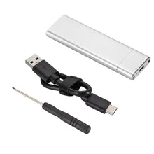 Load image into Gallery viewer, F018C M.2 NGFF To USB3.1 SSD Solid Aluminum Type-C Mobile Hard Drive Enclosure, Black, Silver