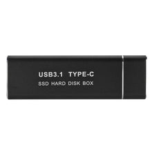 Load image into Gallery viewer, F018C M.2 NGFF To USB3.1 SSD Solid Aluminum Type-C Mobile Hard Drive Enclosure, Black, Silver