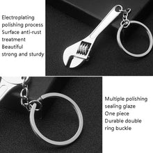 Load image into Gallery viewer, 10 PCS Tool Metal Keychain Car Key Ring Pendant, H-540 Activity Wrench, H-389 Hex Wrench, H-391 Glossy Ax, H-388 Thread Ax, H-395 Double Head Wrench, H-405 Double Row Saw, H-402 Hand Saw, H-541 Crooked Nose Pliers, H-399 Pliers, X-396 Vise, H-556 Shove...