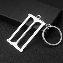 Load image into Gallery viewer, 10 PCS Tool Metal Keychain Car Key Ring Pendant, H-540 Activity Wrench, H-389 Hex Wrench, H-391 Glossy Ax, H-388 Thread Ax, H-395 Double Head Wrench, H-405 Double Row Saw, H-402 Hand Saw, H-541 Crooked Nose Pliers, H-399 Pliers, X-396 Vise, H-556 Shove...