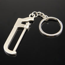 Load image into Gallery viewer, 10 PCS Tool Metal Keychain Car Key Ring Pendant, H-540 Activity Wrench, H-389 Hex Wrench, H-391 Glossy Ax, H-388 Thread Ax, H-395 Double Head Wrench, H-405 Double Row Saw, H-402 Hand Saw, H-541 Crooked Nose Pliers, H-399 Pliers, X-396 Vise, H-556 Shove...