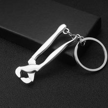 Load image into Gallery viewer, 10 PCS Tool Metal Keychain Car Key Ring Pendant, H-540 Activity Wrench, H-389 Hex Wrench, H-391 Glossy Ax, H-388 Thread Ax, H-395 Double Head Wrench, H-405 Double Row Saw, H-402 Hand Saw, H-541 Crooked Nose Pliers, H-399 Pliers, X-396 Vise, H-556 Shove...