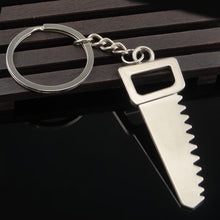 Load image into Gallery viewer, 10 PCS Tool Metal Keychain Car Key Ring Pendant, H-540 Activity Wrench, H-389 Hex Wrench, H-391 Glossy Ax, H-388 Thread Ax, H-395 Double Head Wrench, H-405 Double Row Saw, H-402 Hand Saw, H-541 Crooked Nose Pliers, H-399 Pliers, X-396 Vise, H-556 Shove...