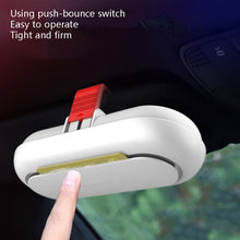 Load image into Gallery viewer, Car Glasses Case Multi-Function Automobile Inner Visor Storage Card, Back Single Snap Black, Back Single Snap White