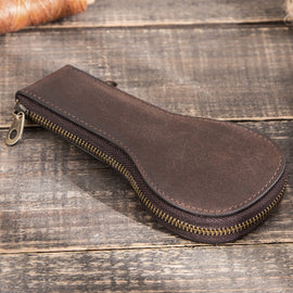 Contacts Family CF1112 Single Watch Position Retro Crazy Horse Leather Watch Storage Box Watch Zipper Case, CF1112