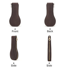 Load image into Gallery viewer, Contacts Family CF1112 Single Watch Position Retro Crazy Horse Leather Watch Storage Box Watch Zipper Case, CF1112