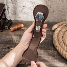 Load image into Gallery viewer, Contacts Family CF1112 Single Watch Position Retro Crazy Horse Leather Watch Storage Box Watch Zipper Case, CF1112