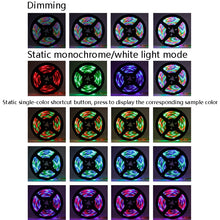 Load image into Gallery viewer, LED Light Strip 16 Color Remote Control RGB Light Belt USB Symphony Neon Decorative Soft Light Bar, 2 PCS 0.5m, 2 PCS 1m, 2m, 3m, 4m, 5m