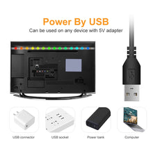 Load image into Gallery viewer, LED Light Strip 16 Color Remote Control RGB Light Belt USB Symphony Neon Decorative Soft Light Bar, 2 PCS 0.5m, 2 PCS 1m, 2m, 3m, 4m, 5m