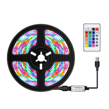 Load image into Gallery viewer, LED Light Strip 16 Color Remote Control RGB Light Belt USB Symphony Neon Decorative Soft Light Bar, 2 PCS 0.5m, 2 PCS 1m, 2m, 3m, 4m, 5m