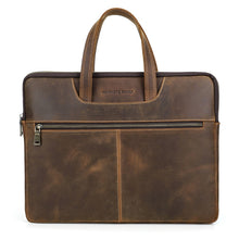 Load image into Gallery viewer, CONTACTS FAMILY  CF3010 Crazy Horse Leather Multifunctional Laptop Handbag For Macbook Pro 16 Inch, For Macbook Pro 16 Inch