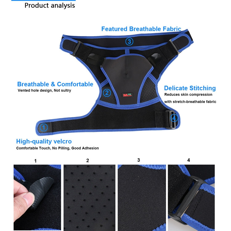 G06 Four-Direction Adjustable Pressure And Breathable Shoulder Pad Sports Protective Gear，Style: