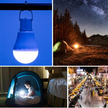 Load image into Gallery viewer, LED Solar Bulb USB Portable Outdoor Emergency Light Bulb Camping Lighting