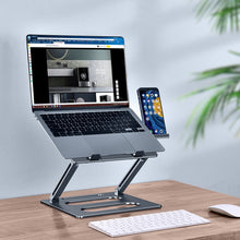 Load image into Gallery viewer, Oatsbasf Z08 Metal Notebook Support Adjustable Desktop Increase Notebook Stand, Silver, Gray