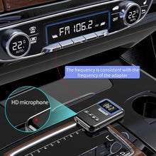 Load image into Gallery viewer, Bluetooth 5.0 Receiver Transmitter 2 In 1 Adapter Computer Speaker Car FM, Black