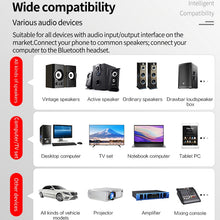 Load image into Gallery viewer, Bluetooth 5.0 Receiver Transmitter 2 in 1 Adapter Computer Speaker Car FM