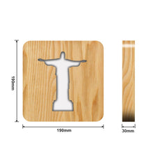 Load image into Gallery viewer, FS-T1971W 2.5W Jesus Pastor Table Lamp USB Solid Wood Hollow Night Light, Jesus Pastor