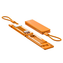 Load image into Gallery viewer, Oatsbasf 03083 Portable Multi-Function Micro USB + USB-C / Type-C + 8 Pin 3 in 1 Charging Cable, White, Gray, Orange, Green