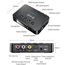 Load image into Gallery viewer, M6 NFC Bluetooth 5.0 Receiver &amp; Transmitter &amp; FM 3 In 1 Adapter