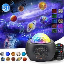 Load image into Gallery viewer, DQ-M3 LED Rotating Starry Sky Light Bluetooth Music Planets Ocean Projector Support TF Card,Style:, USB + Bluetooth, Battery + Bluetooth