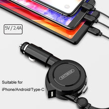 Load image into Gallery viewer, Oatsbasf 3 in 1 Multifunctional Car Charger Data Cable, 1M（Black）, 1M（Red）, 1.5M（Black）, 1.5M（Red）