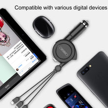 Load image into Gallery viewer, Oatsbasf 3 in 1 Multifunctional Car Charger Data Cable, 1M（Black）, 1M（Red）, 1.5M（Black）, 1.5M（Red）