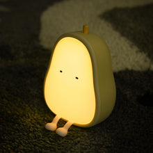 Load image into Gallery viewer, Pear Shape Night Light Silicone Soft Bedroom Warm Light LED Night Light, Pear Shape