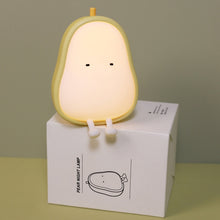 Load image into Gallery viewer, Pear Shape Night Light Silicone Soft Bedroom Warm Light LED Night Light, Pear Shape