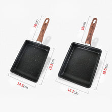 Load image into Gallery viewer, JBY-6658 Small Frying Pan Tamagoyaki Pan Maifanshi Non-Stick Frying Pan Square Omelette Pan,Size:, Small (Imitation Wood Grain Handle), Large(Imitation Wood Grain Handle), Small (Bakelite Handle)