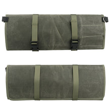 Load image into Gallery viewer, Oil Wax Canvas Roll Chef Knife Storage Bag, Knife Storage Bag