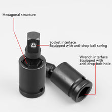 Load image into Gallery viewer, Windurate Universal Joint Connector Electric Wrench Sleeve Joint Electrical Steering Head, Specification : 1/4 inch, 1/4 inch, 1/2 inch, 3/8 inch