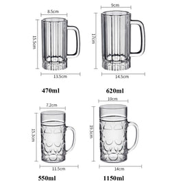 Acrylic Beer Glass KTV Bar Beer Glass, 2 PCS 470ml No. 1  Cup, 620ml  No. 2 Cup, 550ml  No. 3 Cup, 1150ml   No. 4  Cup, 370ml No. 5  Cup, 550ml No. 6  Cup, 450ml  No. 7 Cup, 500ml No. 8   Cup, 3 PCS 320ml  No. 9 Cup, 420ml No. 10   Cup, 520ml  No. 11  ...