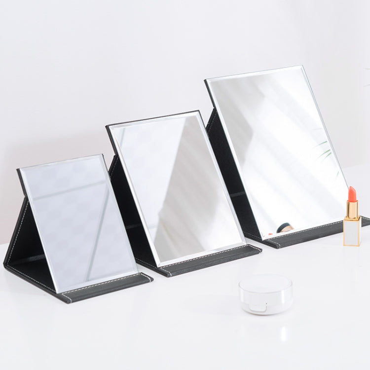 Folding Portable High-definition Makeup Mirror PU Leather Desktop Vanity Mirror,Size: Medium (Pink), Extra Large (Black), Extra Large (White), Extra Large (Red), Extra Large (Pink), Large (Black), Large (White), Large (Red), Large (Pink), Medium (Black...