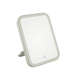2 PCS LED Makeup Mirror With Lamp Fill Light Dormitory Desktop Dressing Mirror Female Folding Portable Small Mirror,Style:, Charging Monochromatic Light (White), Charging Monochromatic Light (Pink), Plug-in Monochromatic Light (White)                  ...