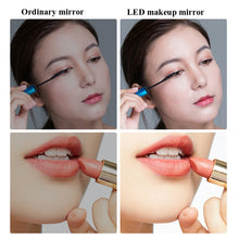 Load image into Gallery viewer, 2 PCS LED Makeup Mirror With Lamp Fill Light Dormitory Desktop Dressing Mirror Female Folding Portable Small Mirror,Style:, Charging Monochromatic Light (White), Charging Monochromatic Light (Pink), Plug-in Monochromatic Light (White)                  ...