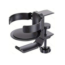 Load image into Gallery viewer, Rotating Cup Holder Headphone Holder Internet Cafe Monitor Headphone Hanger, Black, Moonlight Silver